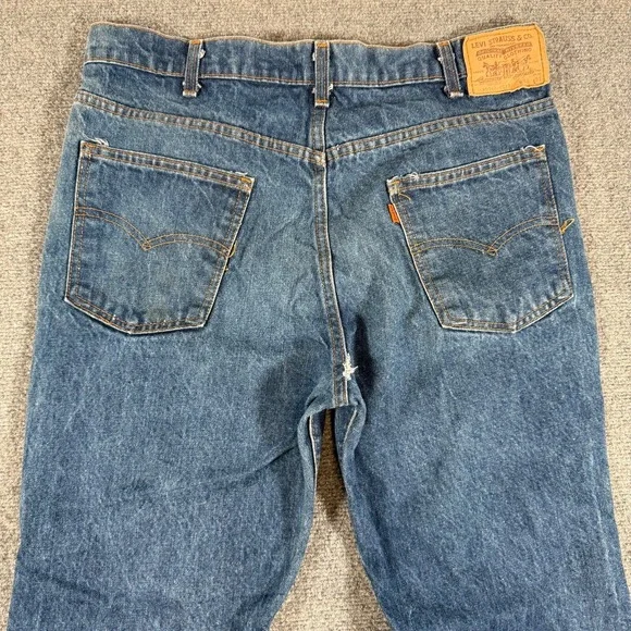 Vintage Levis Orange Tab Bootcut Jeans Mens 38x31 Fits 36x30 80s 20517-0217 USA